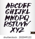 handwritten calligraphic black... | Shutterstock .eps vector #202049122