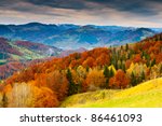 The Mountain Autumn Landscape...