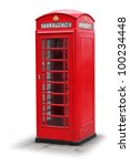 Classic British Red Phone Booth ...