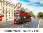 Modern red double decker bus, London, England, United Kingdom