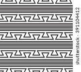 zigzag pattern old style  black ... | Shutterstock .eps vector #391104412
