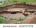 Small photo of Archaeological excavations. Traces of bygone civilizations