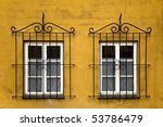 Two Old Windows With Ornamented ...