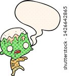 cute cartoon zombie with speech ... | Shutterstock .eps vector #1426642865