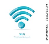 wi fi wireless network 3d... | Shutterstock .eps vector #1186918195