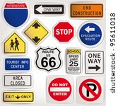 Vector. Blank Road Signs