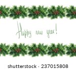 watercolor new year decoration... | Shutterstock . vector #237015808