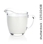 Milk Jug. Isolated On White...