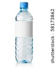 Soda water bottle with blank...