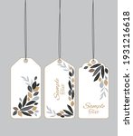 vector label  tag with floral... | Shutterstock .eps vector #1931216618