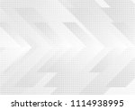 grey and white tech arrows... | Shutterstock .eps vector #1114938995