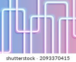 blue pink pastel neon lines... | Shutterstock .eps vector #2093370415