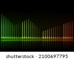 green and orange neon laser... | Shutterstock .eps vector #2100697795