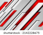 bright red and grey abstract... | Shutterstock .eps vector #2142228675