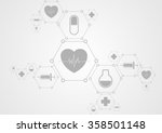 health grey tech background and ... | Shutterstock .eps vector #358501148