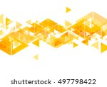 orange triangles abstract... | Shutterstock .eps vector #497798422