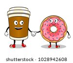 Cartoon Coffee And Donut...