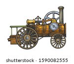 Steam Engine Tractor Sketch...