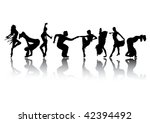 people dancing. | Shutterstock .eps vector #42394492