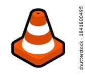 road traffic cone with orange... | Shutterstock .eps vector #1841800495