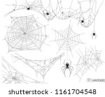 spider web  vector set of... | Shutterstock .eps vector #1161704548