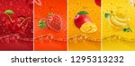 juicy and fresh fruit. cherry ... | Shutterstock .eps vector #1295313232