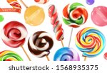 swirl candy  lollipop.... | Shutterstock .eps vector #1568935375