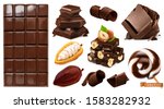 realistic chocolate. chocolate... | Shutterstock .eps vector #1583282932
