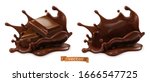 piece of chocolate and... | Shutterstock .eps vector #1666547725