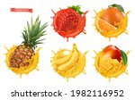 pineapple  strawberry  orange ... | Shutterstock .eps vector #1982116952