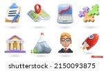 business  icon set. clipboard ... | Shutterstock .eps vector #2150093875