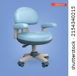 office chair 3d render vector... | Shutterstock .eps vector #2154340215