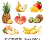 sweet fruit. banana  pineapple  ... | Shutterstock .eps vector #512960548