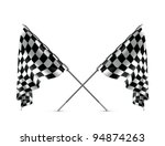 two crossed checkered flags ... | Shutterstock .eps vector #94874263