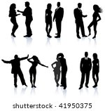 young party and clamor couples... | Shutterstock .eps vector #41950375