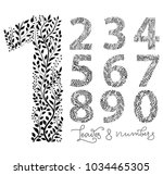 set of numbers from one to ten  ... | Shutterstock .eps vector #1034465305