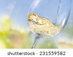 Close Up Of Pouring White Wine...