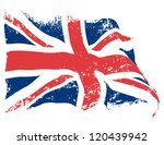 Uk Or Britain Flag Grunge...