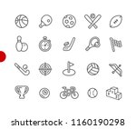 sports icons    red point... | Shutterstock .eps vector #1160190298