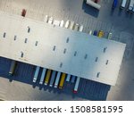Aerial View Of Goods Warehouse. ...