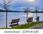 Park Benches Under Water On The ...