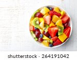 Bowl of healthy fresh fruit...