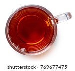 Glass Cup Of Black Tea Isolated ...