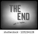 Old Cinema Phrase  The End  ...