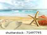 Starfish On The Beach.