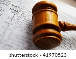 Closeup Of A Gavel And...