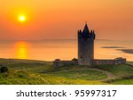 Doonegore Castle At Sunset In...