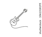 Electric Guitar Icon. Outline...
