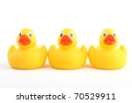 Three Yellow Rubber Ducklings...