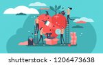 volunteering vector... | Shutterstock .eps vector #1206473638